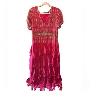 Beautiful, formal seed bead pink dress